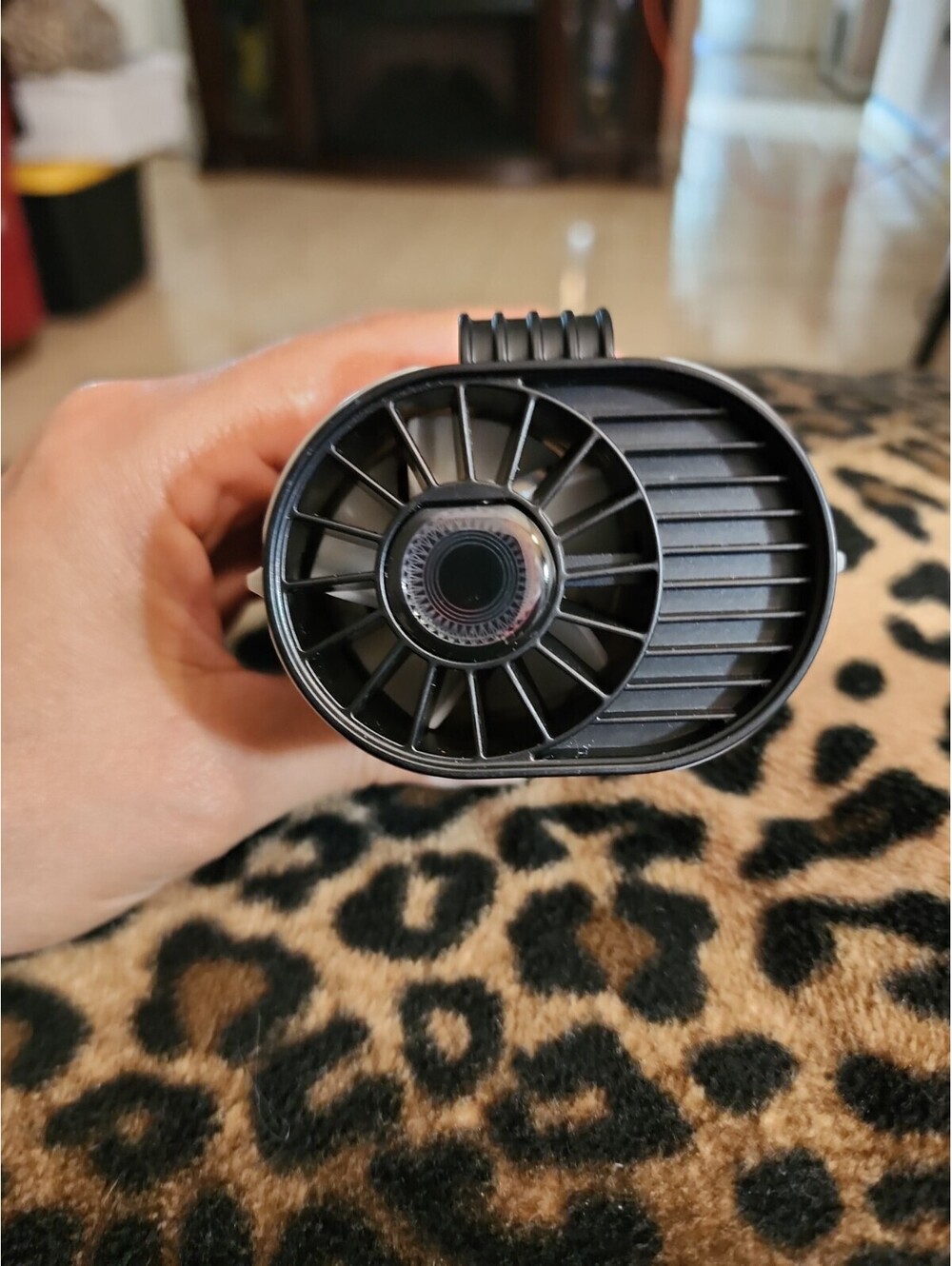 Heelkl Portable Rechargeable Fan 4 Speeds Model Y2 Gray Black  New